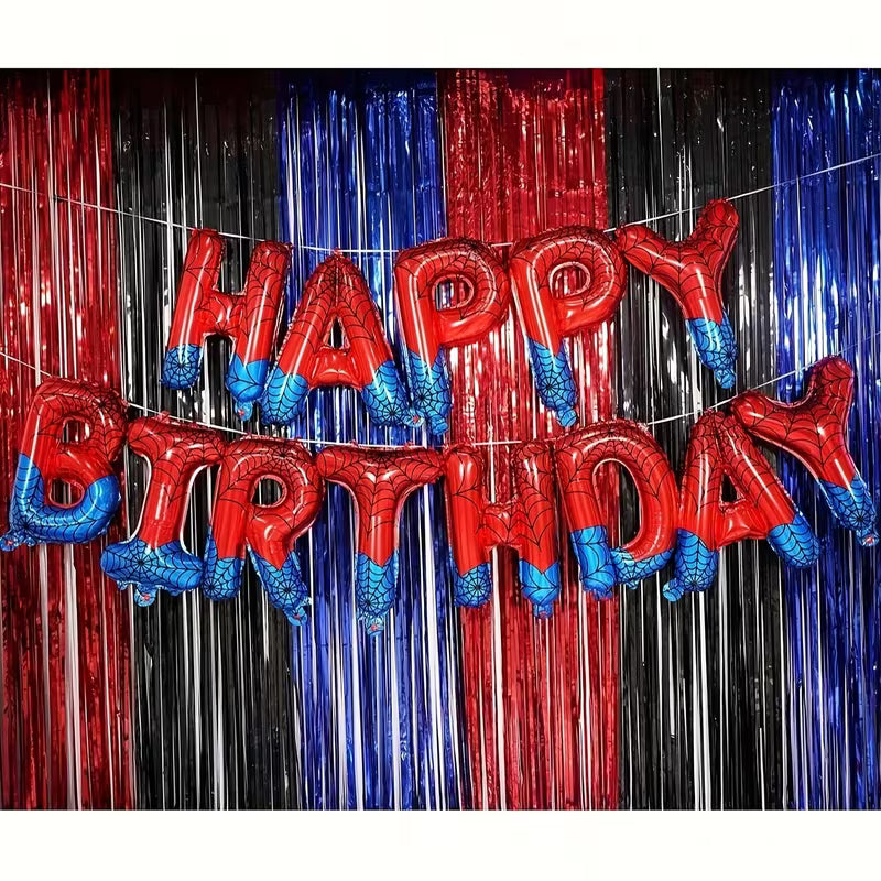 Globo foil Happy Birthday temática araña