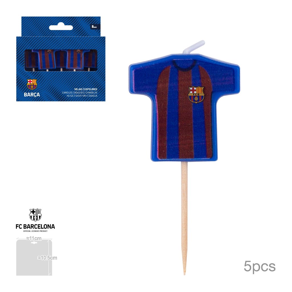 Velas Camisetas Cumpleaños 5 uds