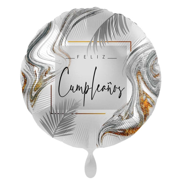 Globo Foil Feliz Cumpleaños Silver 43 cm