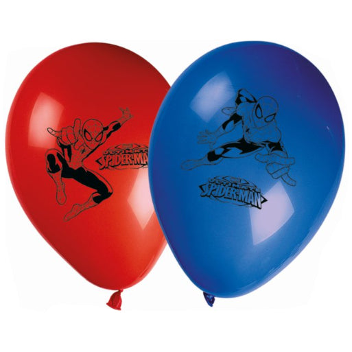 Globos Látex Impresos Ultimate Spiderman Web Warriors 8uds