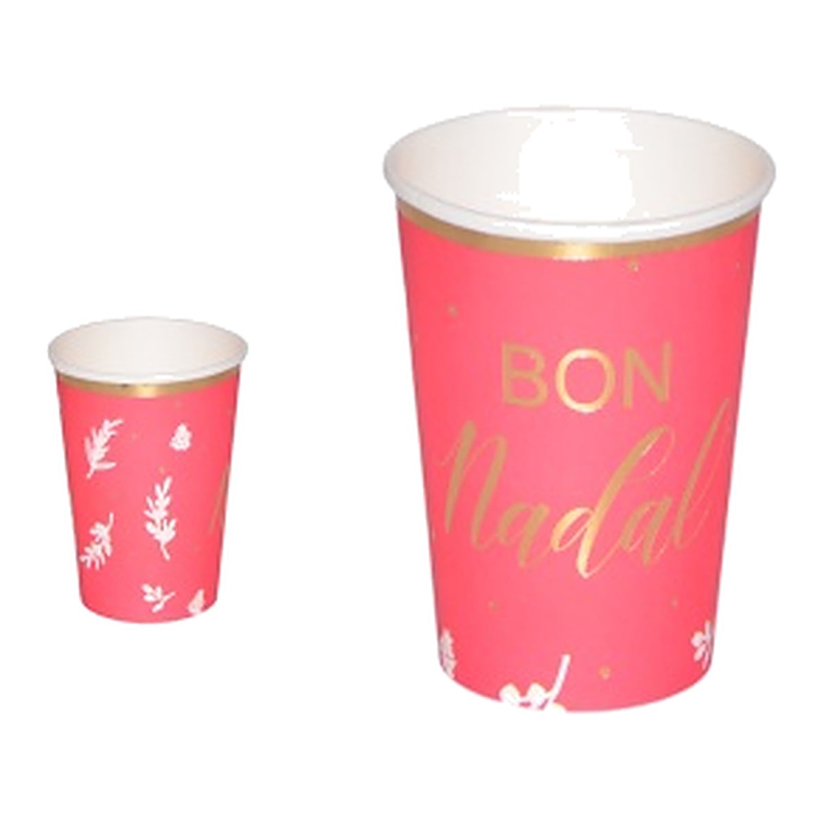 Vasos de Cartón Bon Nadal Rojo 6 uds