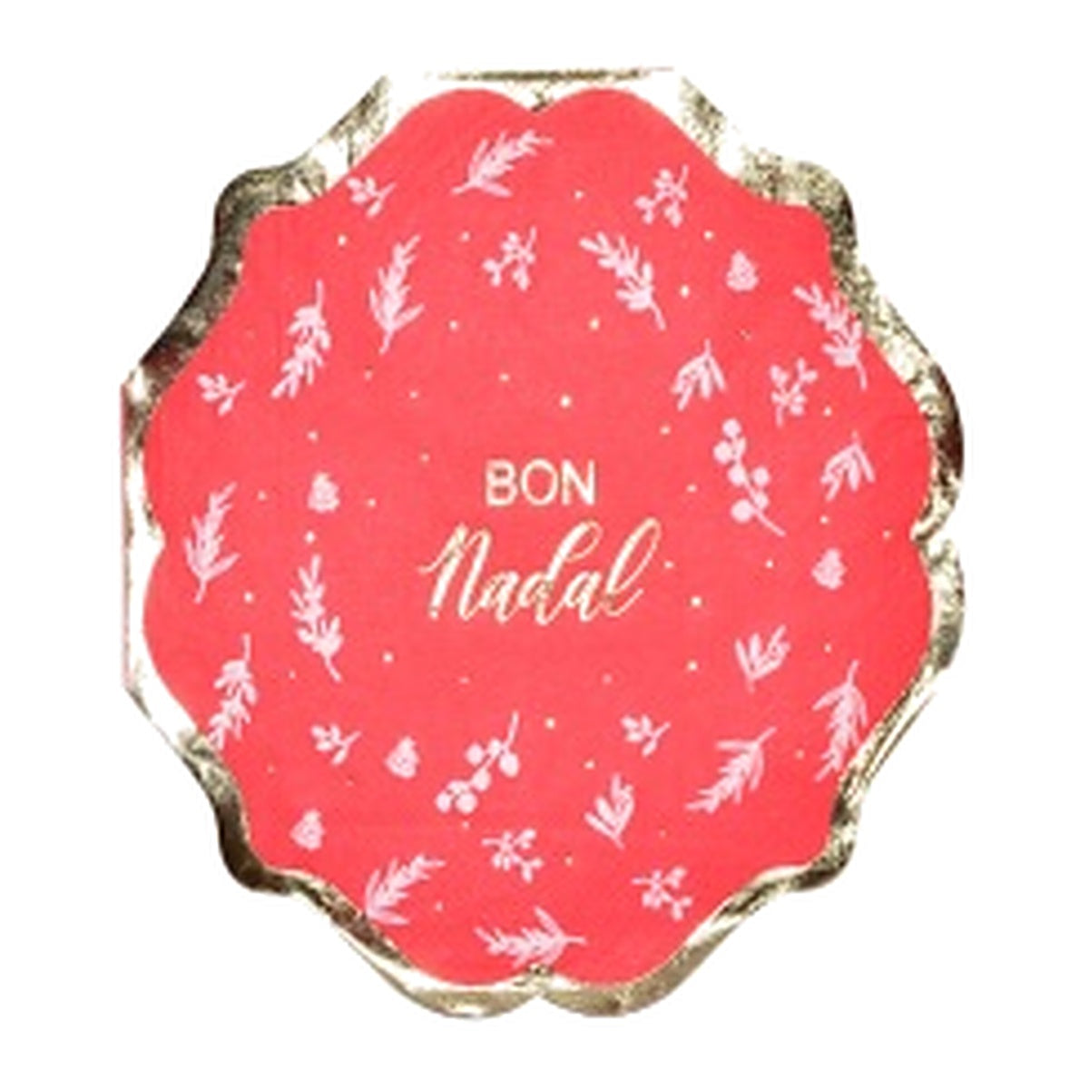 Servilletas de Papel Bon Nadal Rojo y Dorado 33 x 33 cm 10 uds