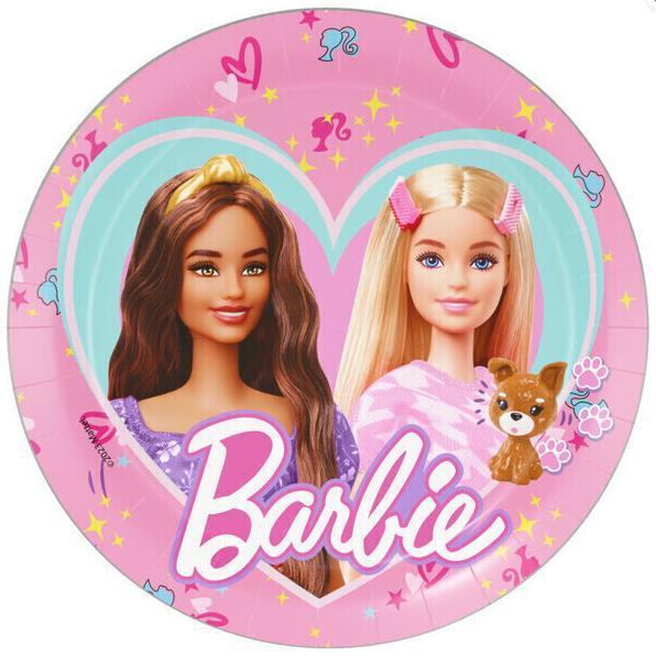 Platos Barbie 18cm 8uds