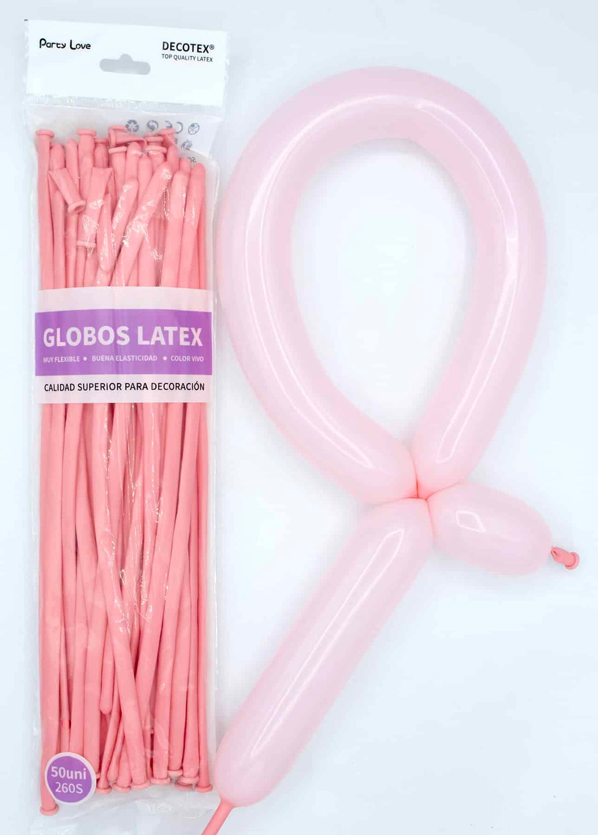 Globos Látex Largos 260s Colores Sólidos Pack 50 uds - imagen 13