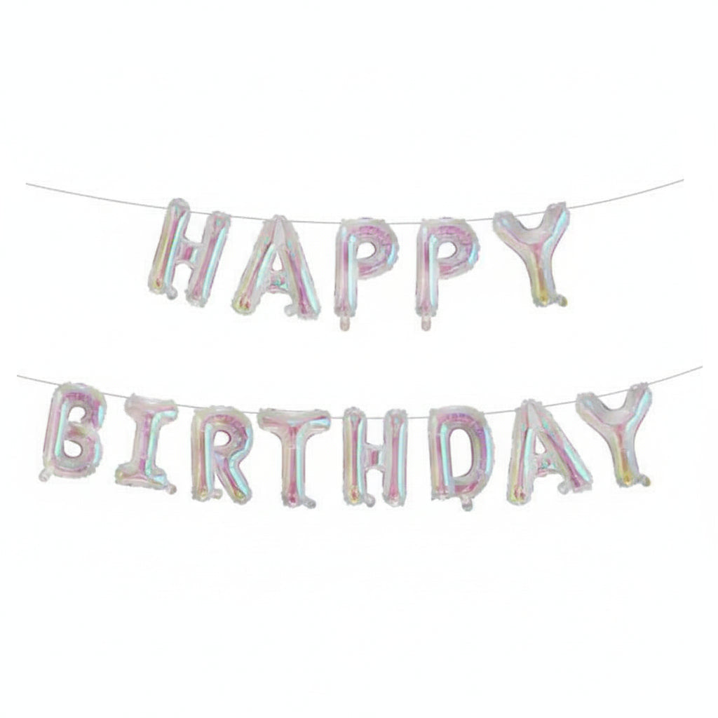 Globos Foil con Letras 'Happy Birthday' 16" -Deslumbrante