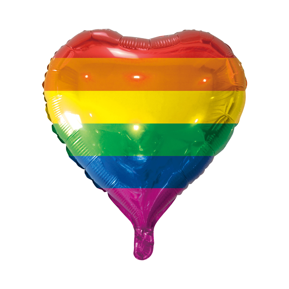Globo Foil Corazón Arcoíris 18"