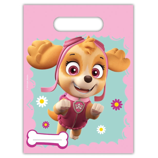 Bolsas Patrulla Canina Rosa 6uds
