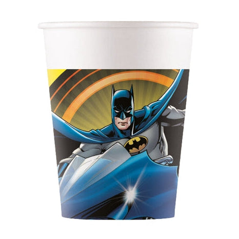 Vasos de Papel Batman 200ml Pack 8 uds