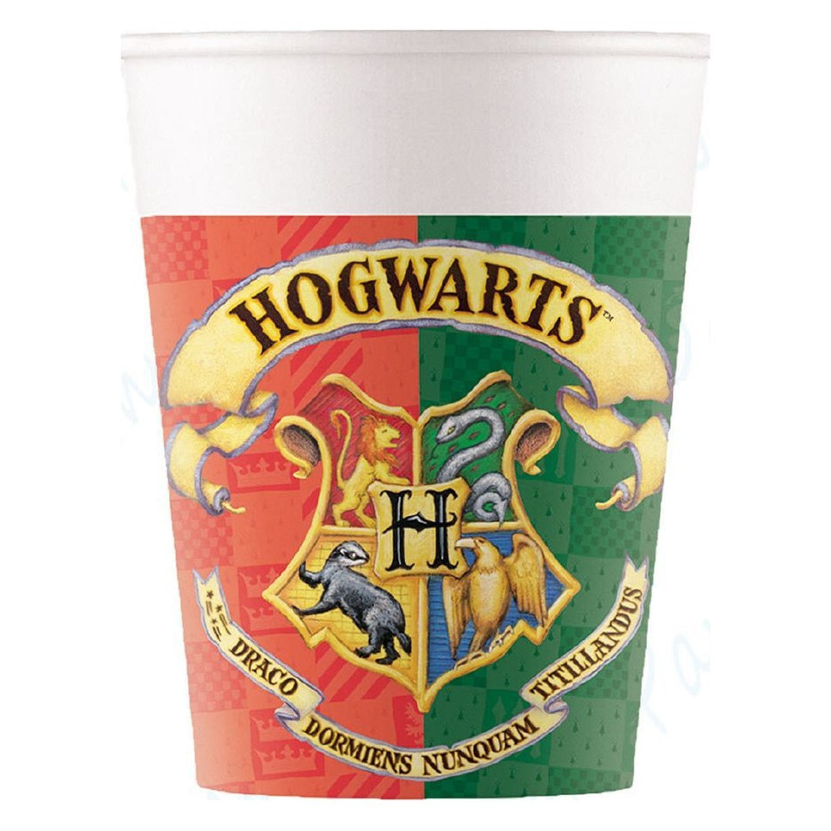 Vasos de papel Harry Potter Hogwarts 200 ml 6 uds