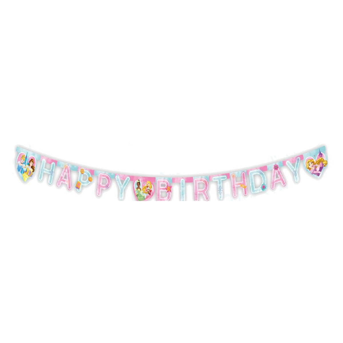 Guirnalda de papel Disney Princesas Happy Birthday 2 m