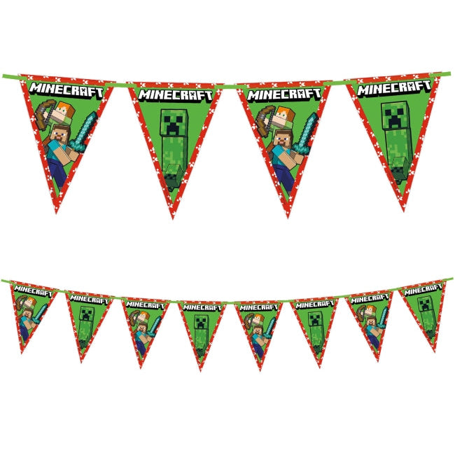 Bandérin Minecraft Papel FSC 2,3m