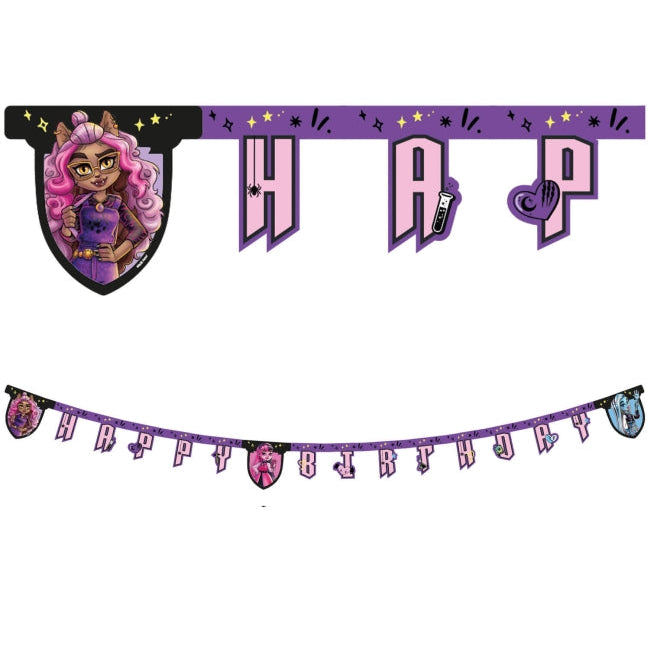 Guirnalda Happy Birthday Monster High Papel 2m