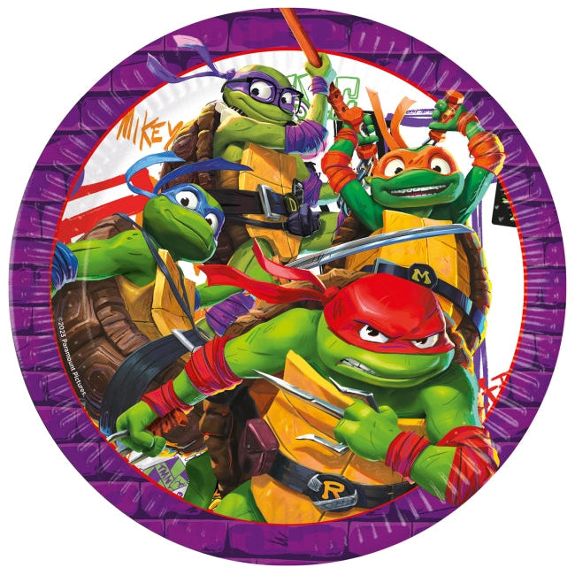 Platos de Papel 23cm Tortugas Ninja Mutantes FSC 8uds