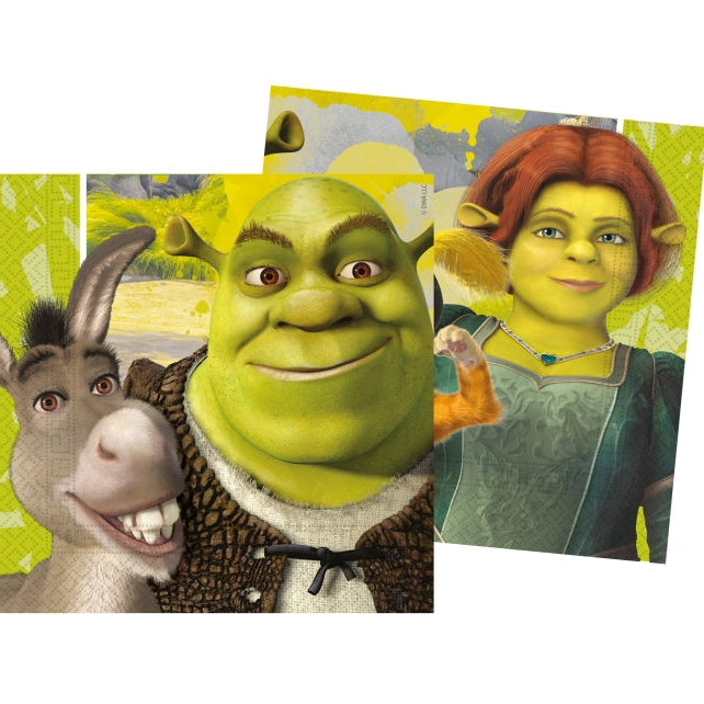 Servilletas Shrek 33x33 cm FSC 20 uds