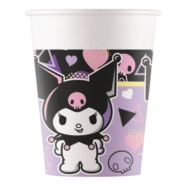 Vasos Papel Kuromi Pop Art FSC 200ml Pack 8 uds