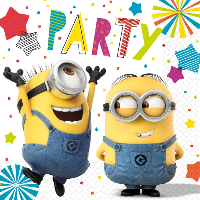 Servilletas Minions 33x33cm 16uds