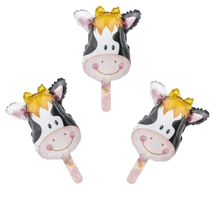 Globo de animal Vaca 17*22cm 3uds