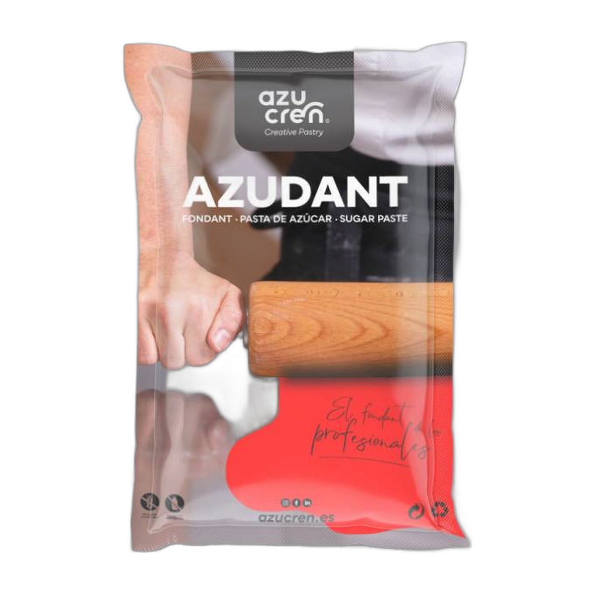 Fondant Azudant para Tartas y Modelado 1 kg - Rojo