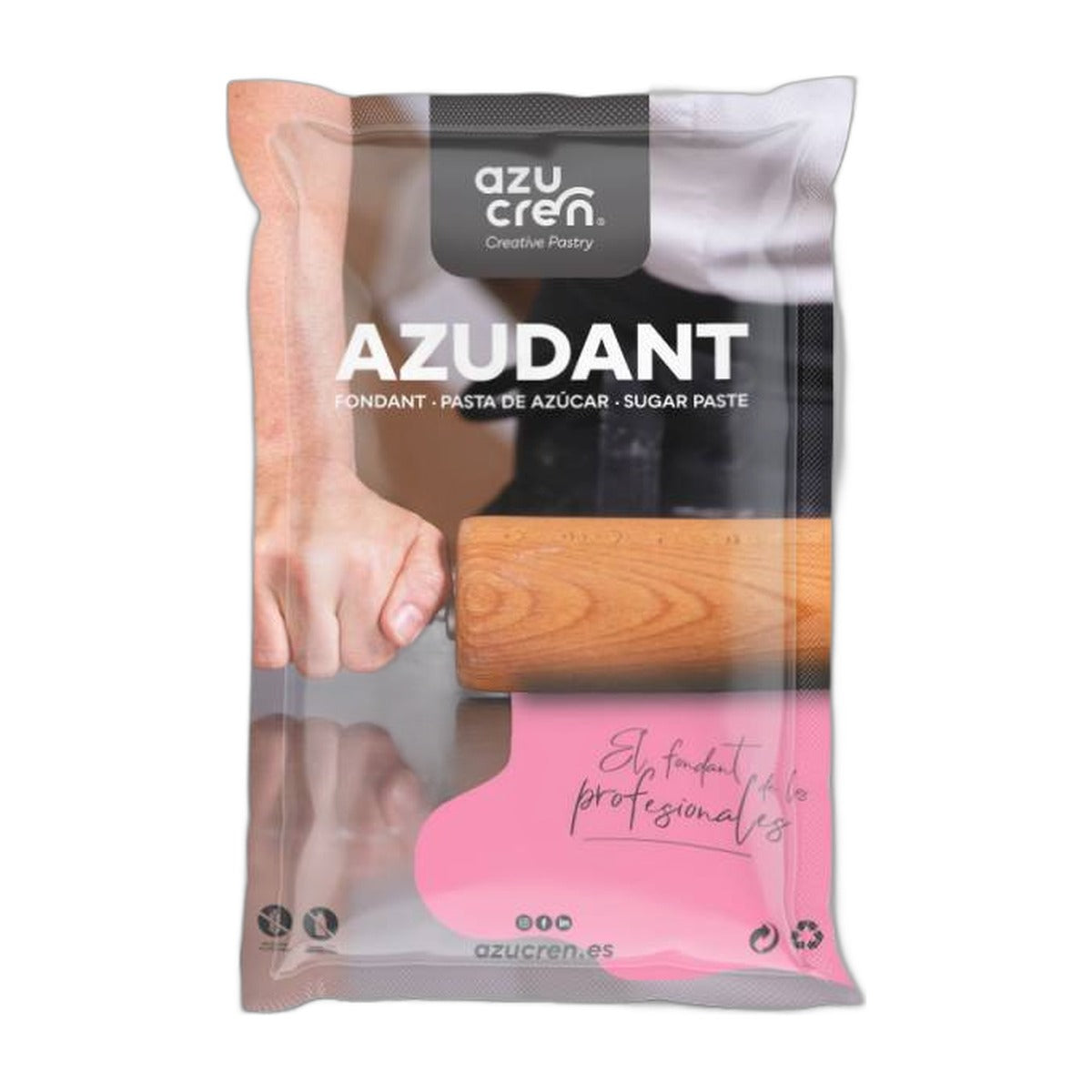 Fondant Azudant para Tartas y Modelado 1 kg - Rosa