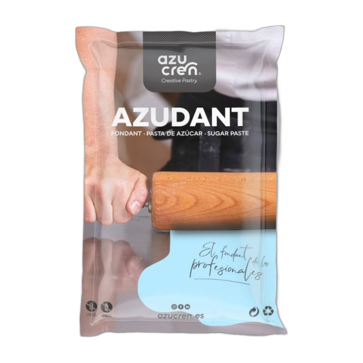 Fondant Azudant para Tartas y Modelado 1 kg - Azul Bebé