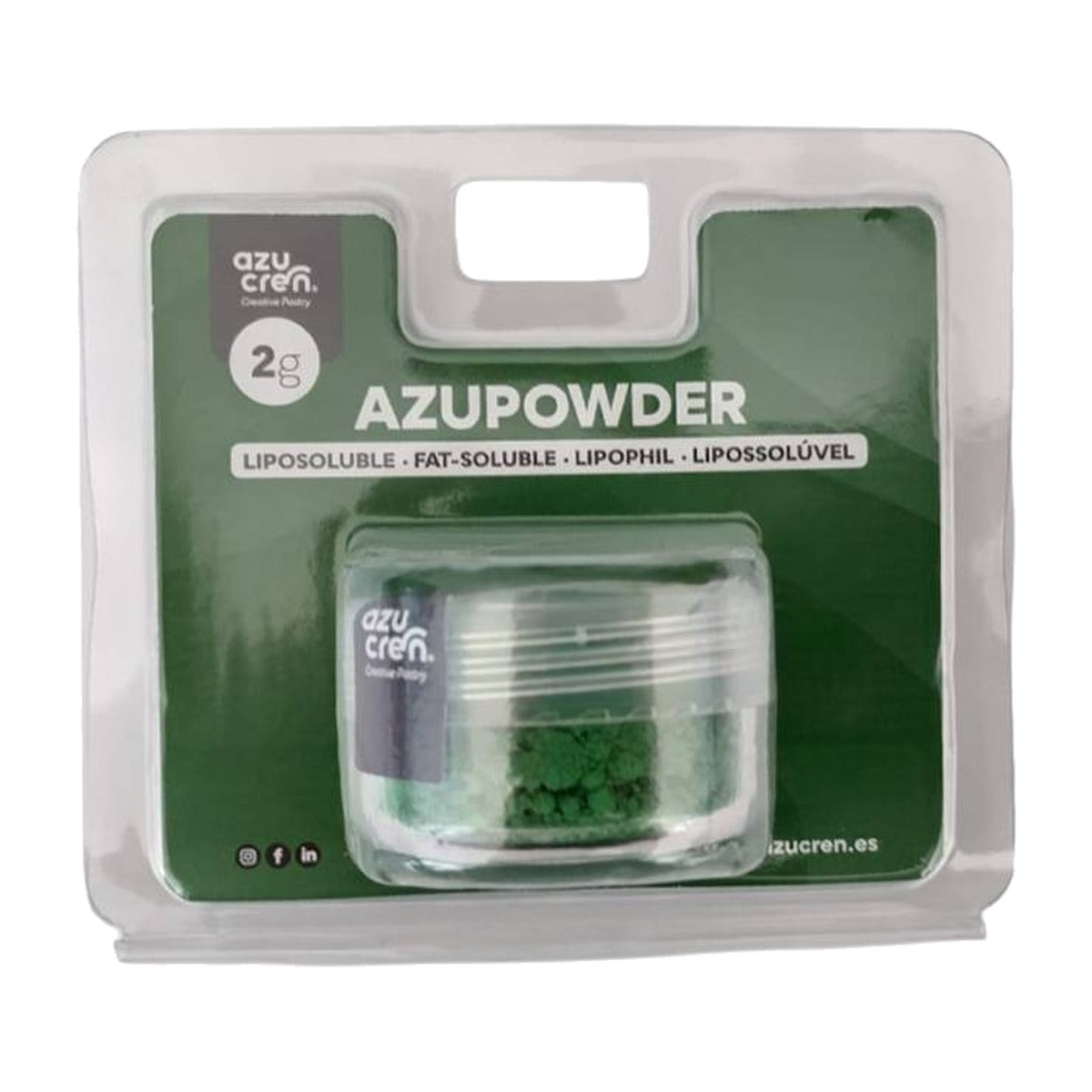 Azupowder Colorante en Polvo Liposoluble Concentrado 2 g - Verde