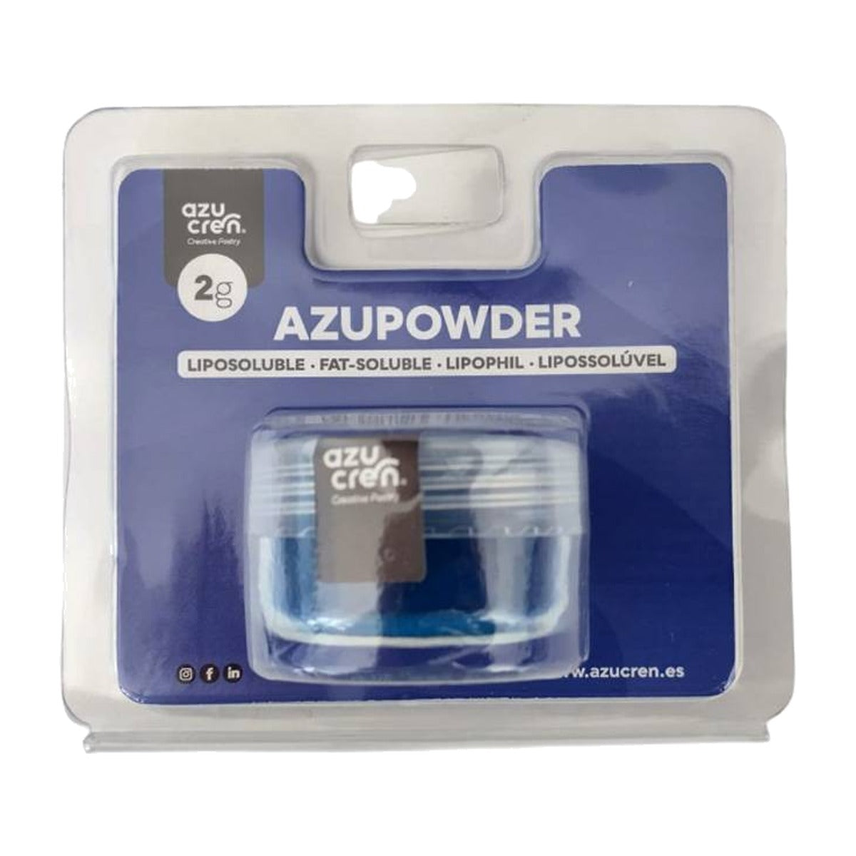 Azupowder Colorante en Polvo Liposoluble Concentrado 2 g - Azul