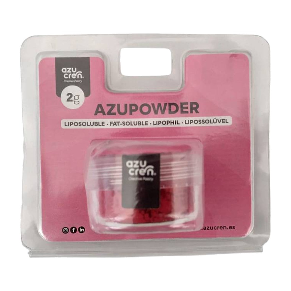Azupowder Colorante en Polvo Liposoluble Concentrado 2 g - Rosa