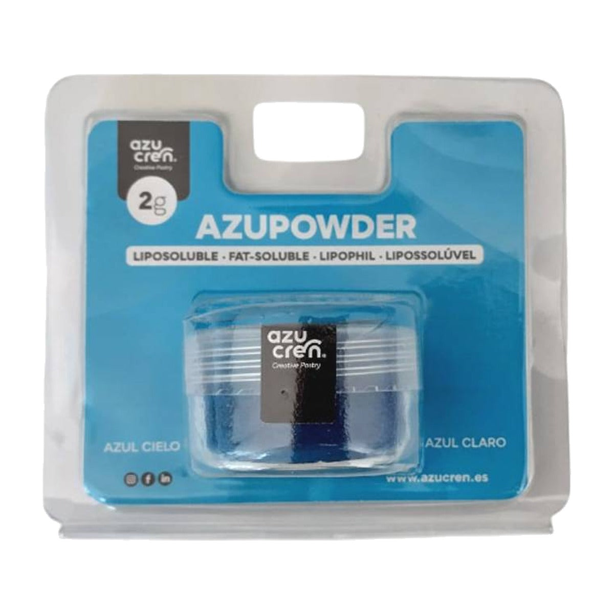 Azupowder Colorante en Polvo Liposoluble Concentrado 2 g - Azul Cielo