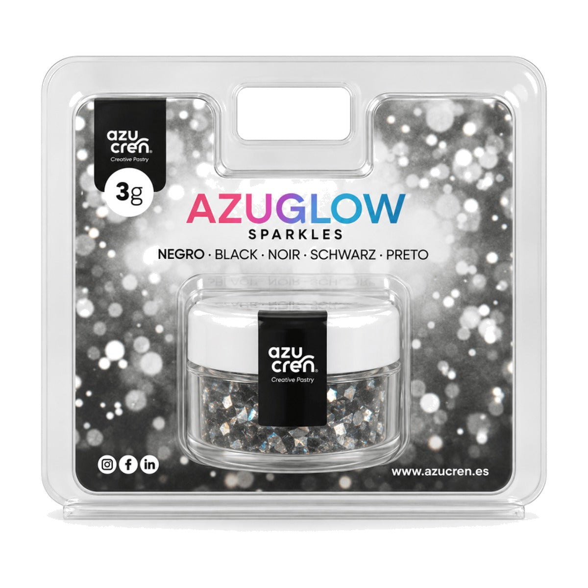 Azuglow Colorante en Polvo Brillante 3 g - Negro