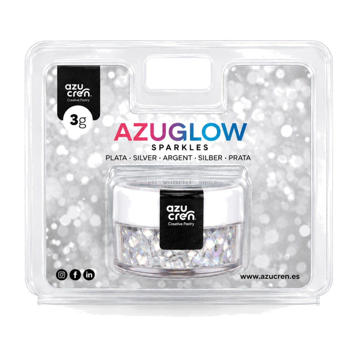 Azuglow Colorante en Polvo Brillante 3 g - Plata