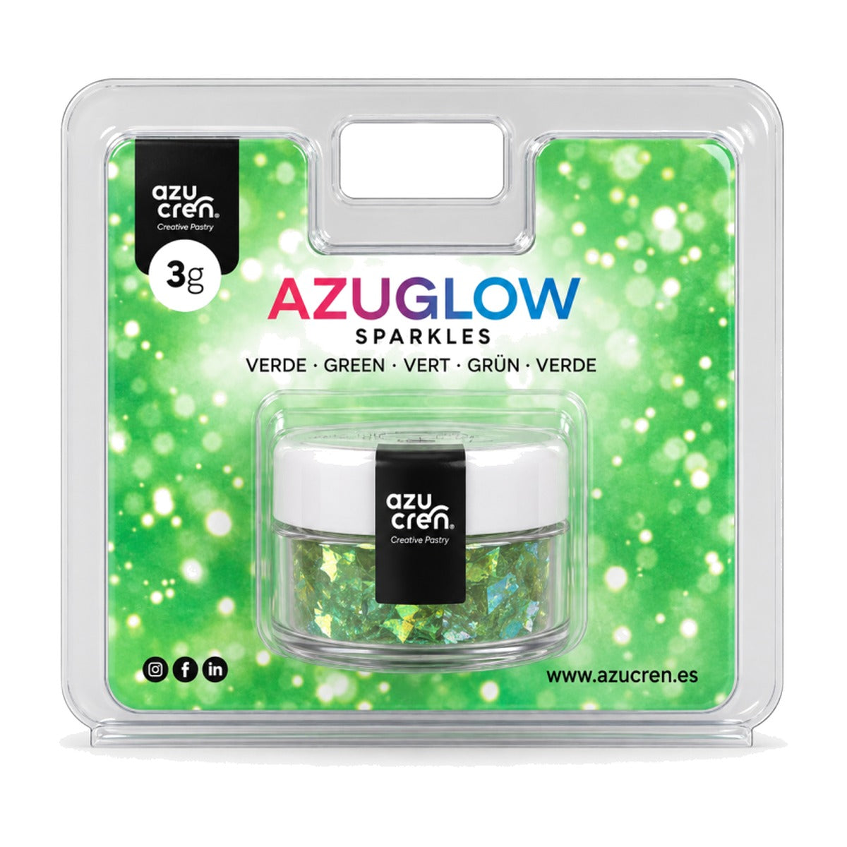 Azuglow Colorante en Polvo Brillante 3 g - Verde