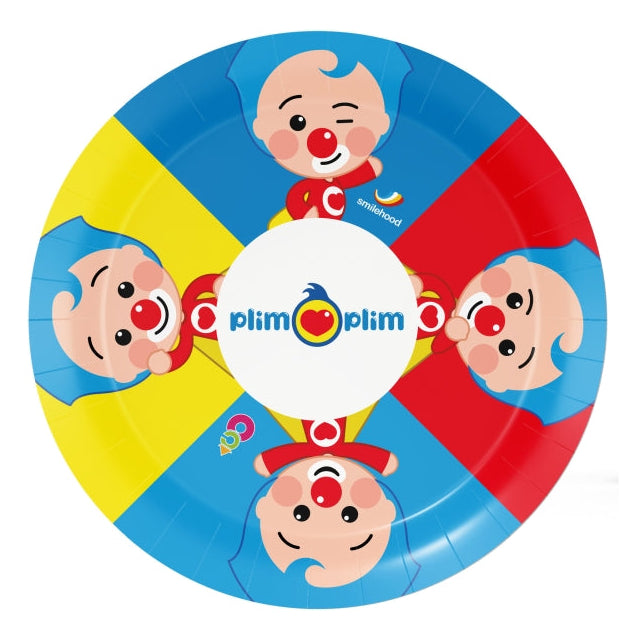 Platos Payaso Plim Plim 18cm 8uds