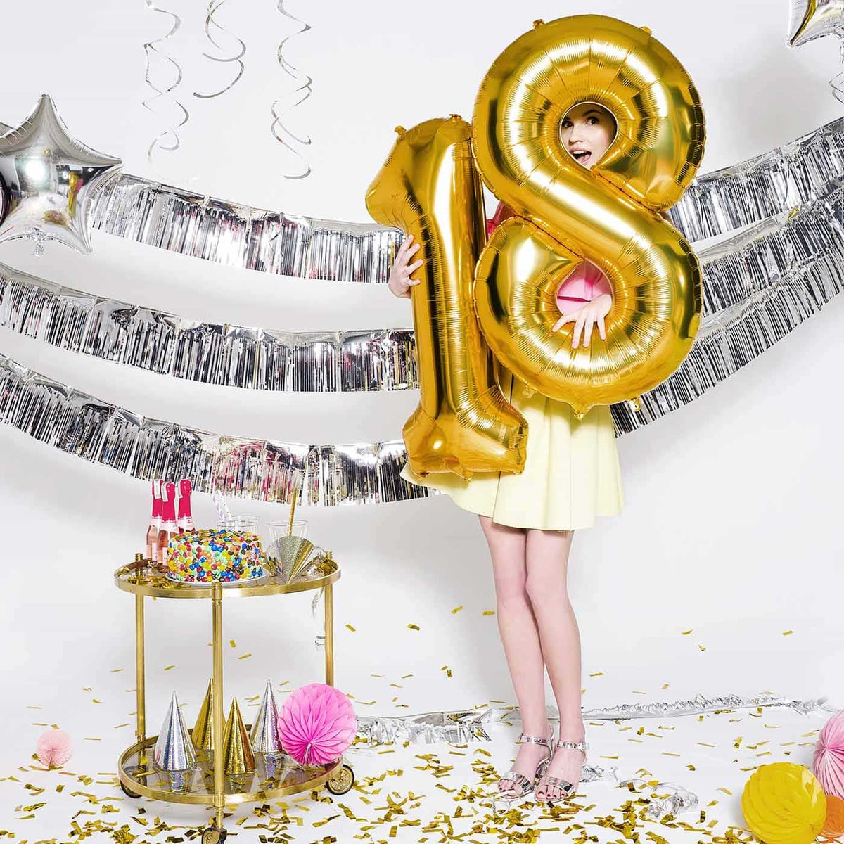 Globo Foil Número Gigante 130 cm (51") Oro