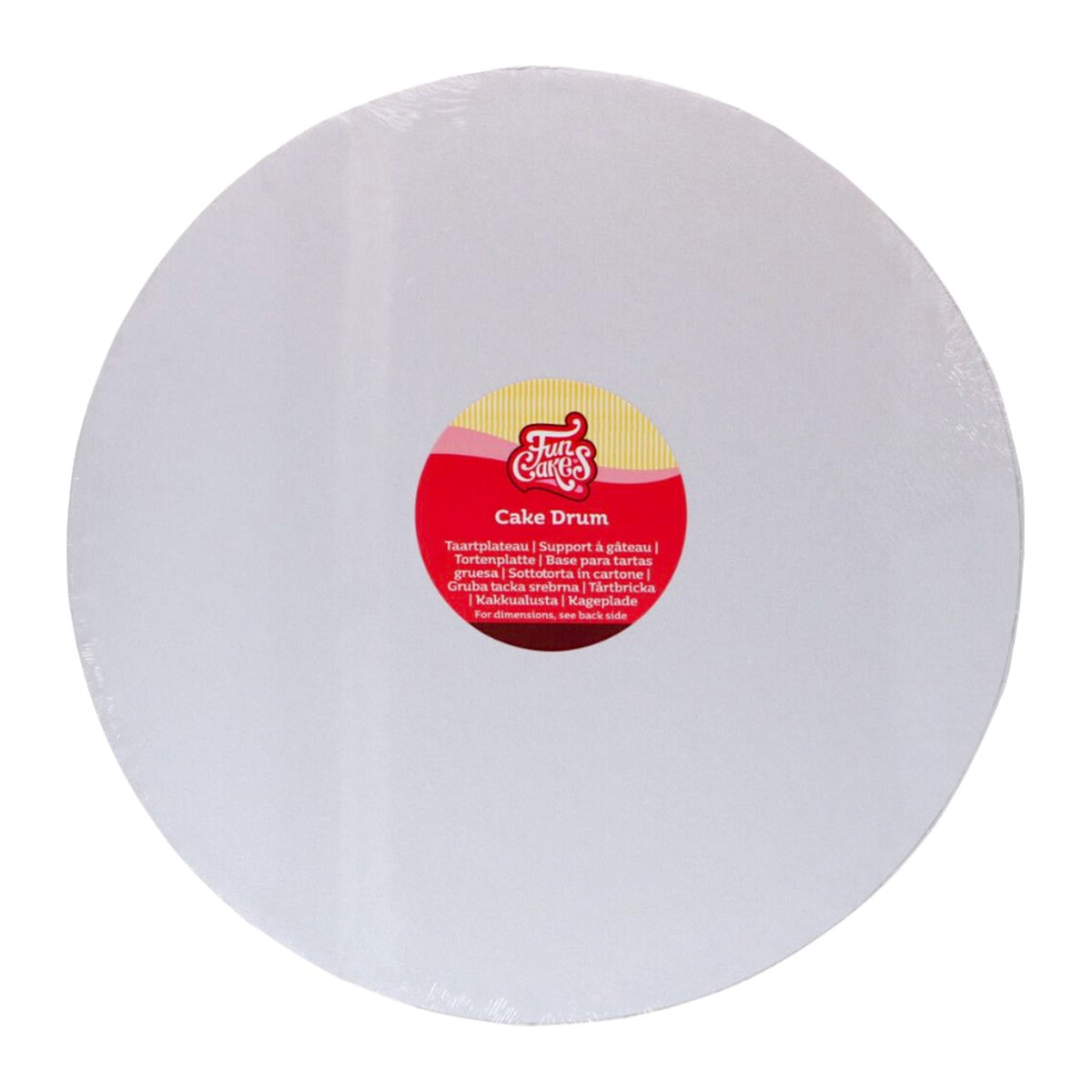 Cake Drum Redondo Blanco FunCakes 12 mm 40 cm