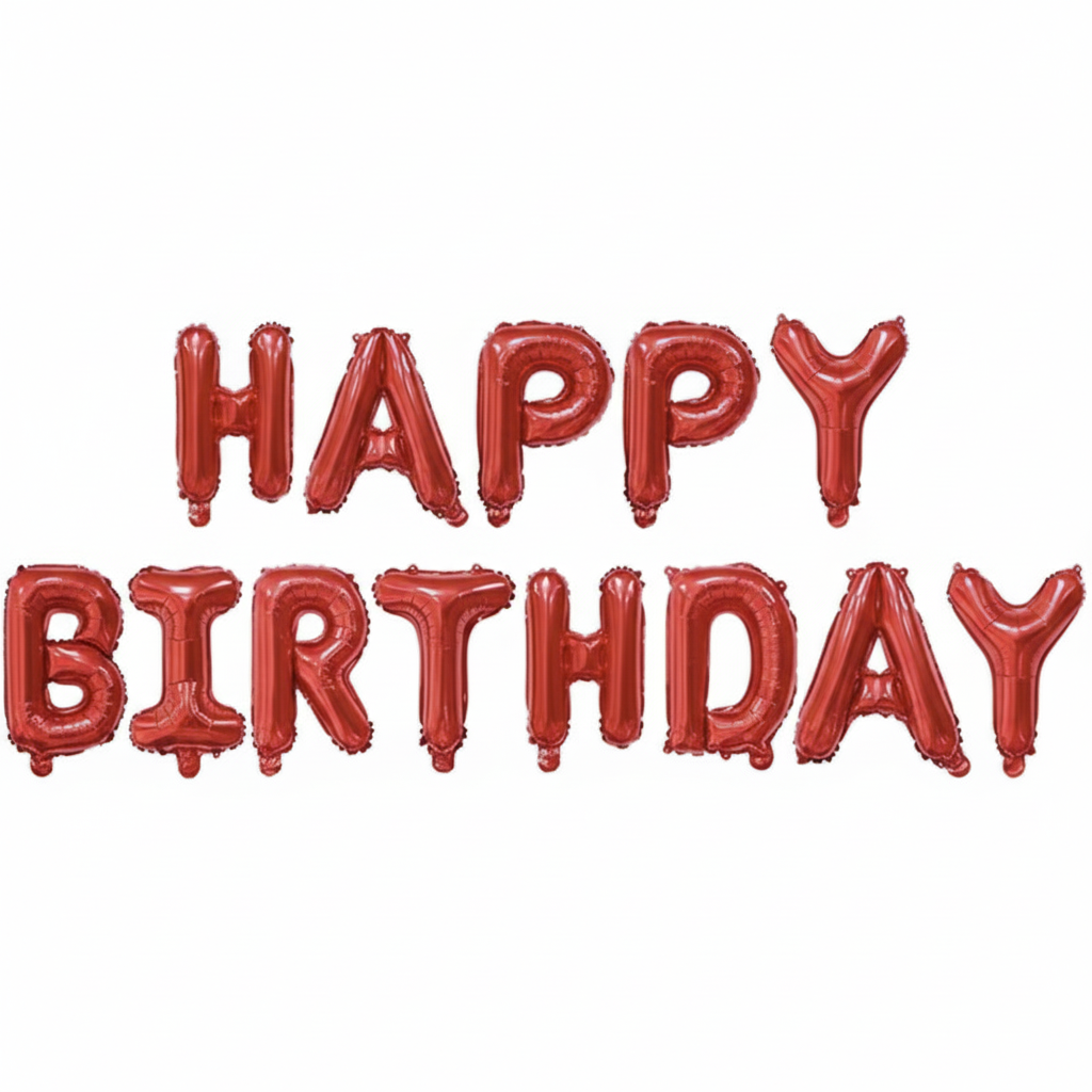 Globos de Foil con Letras 'Happy Birthday' 45 cm