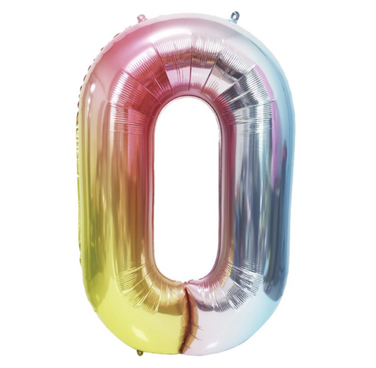 Globo Foil Número Gigante Aluminio 100cm (40") Muticolor