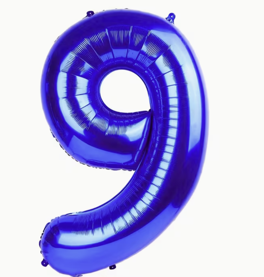 Globo Foil Número Gigante Aluminio 100cm (40") Azul oscuro