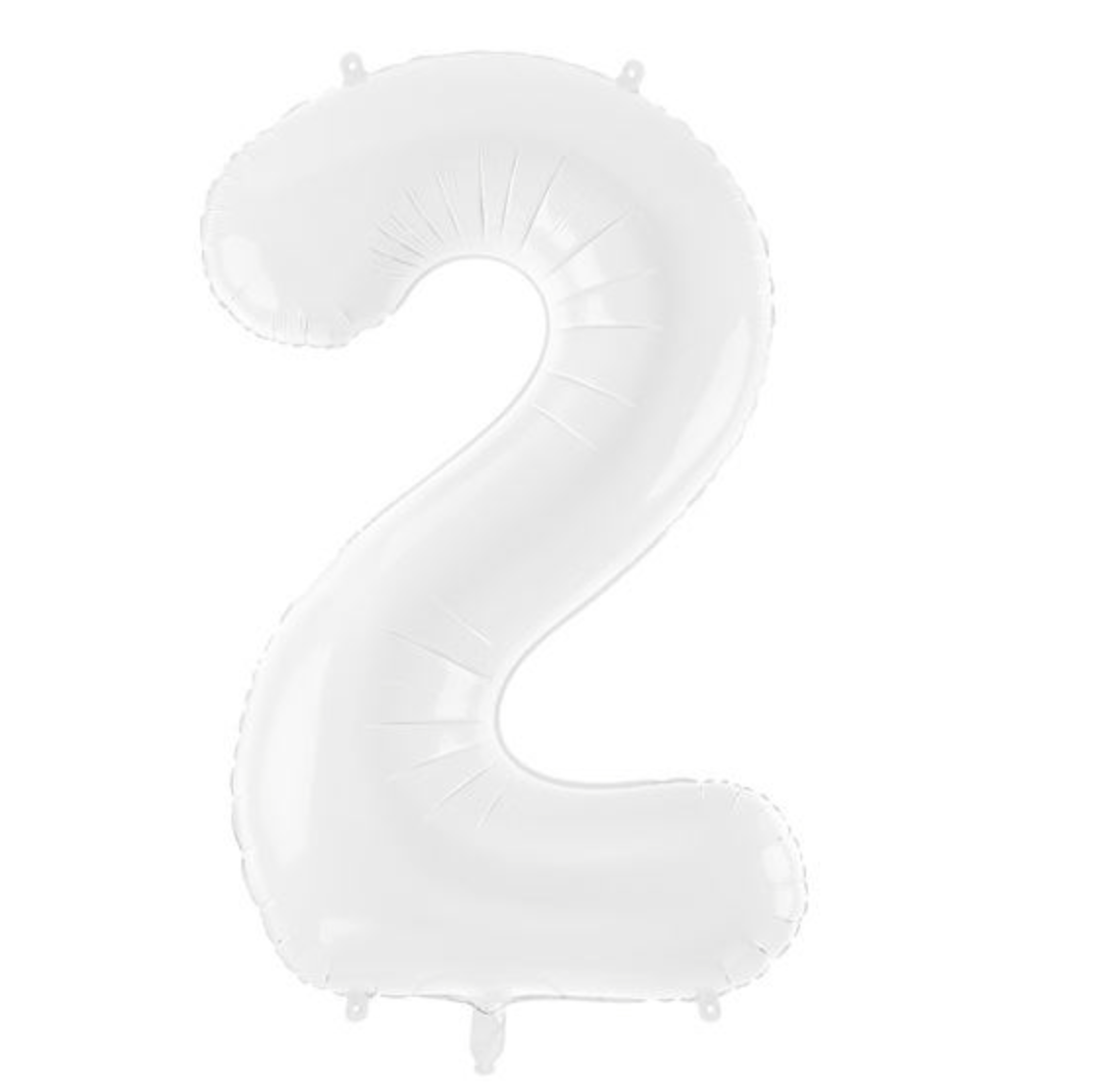Globo Foil Número Gigante Aluminio 100cm (40") Blanco - imagen 2