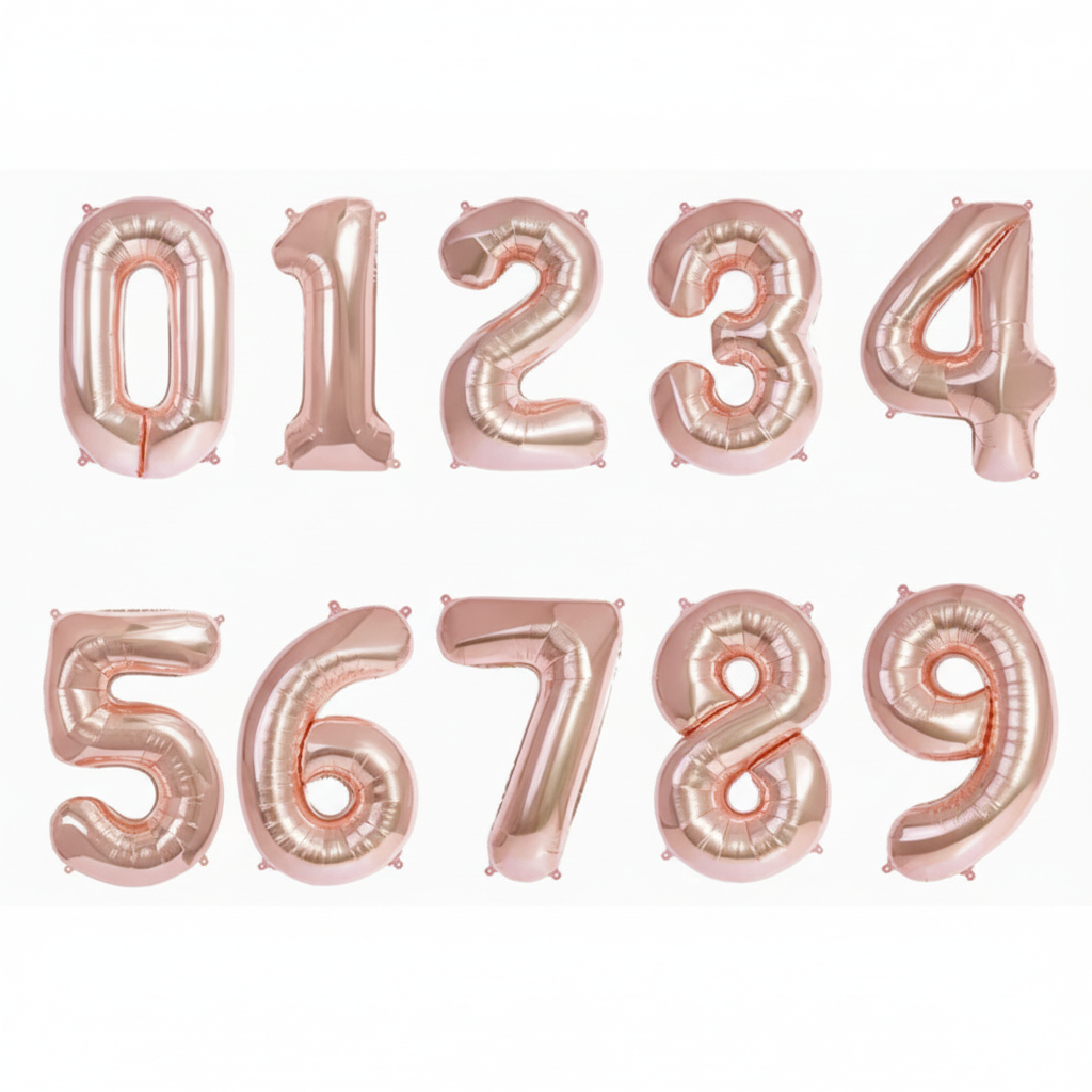 Globo Foil Número Gigante Aluminio 100cm (40") Rosa