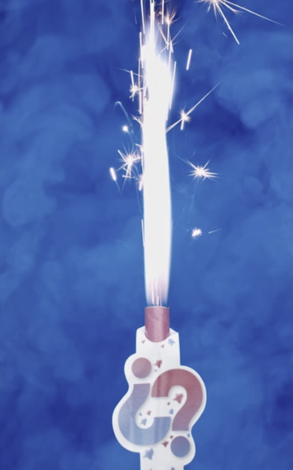 Bengala Revelación Género Niño/Niña - Fuente Pastel Azul/Rosa