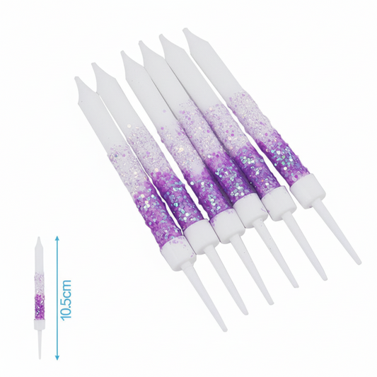 Vela Degradada con Purpurina - Colores Metálicos