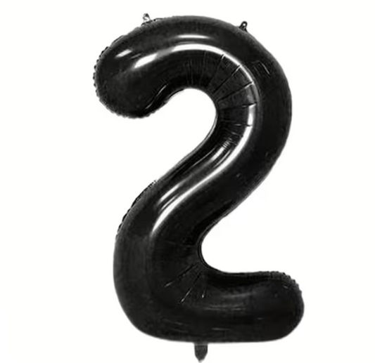 Globo Foil Número Gigante Aluminio 100cm (40") Negro