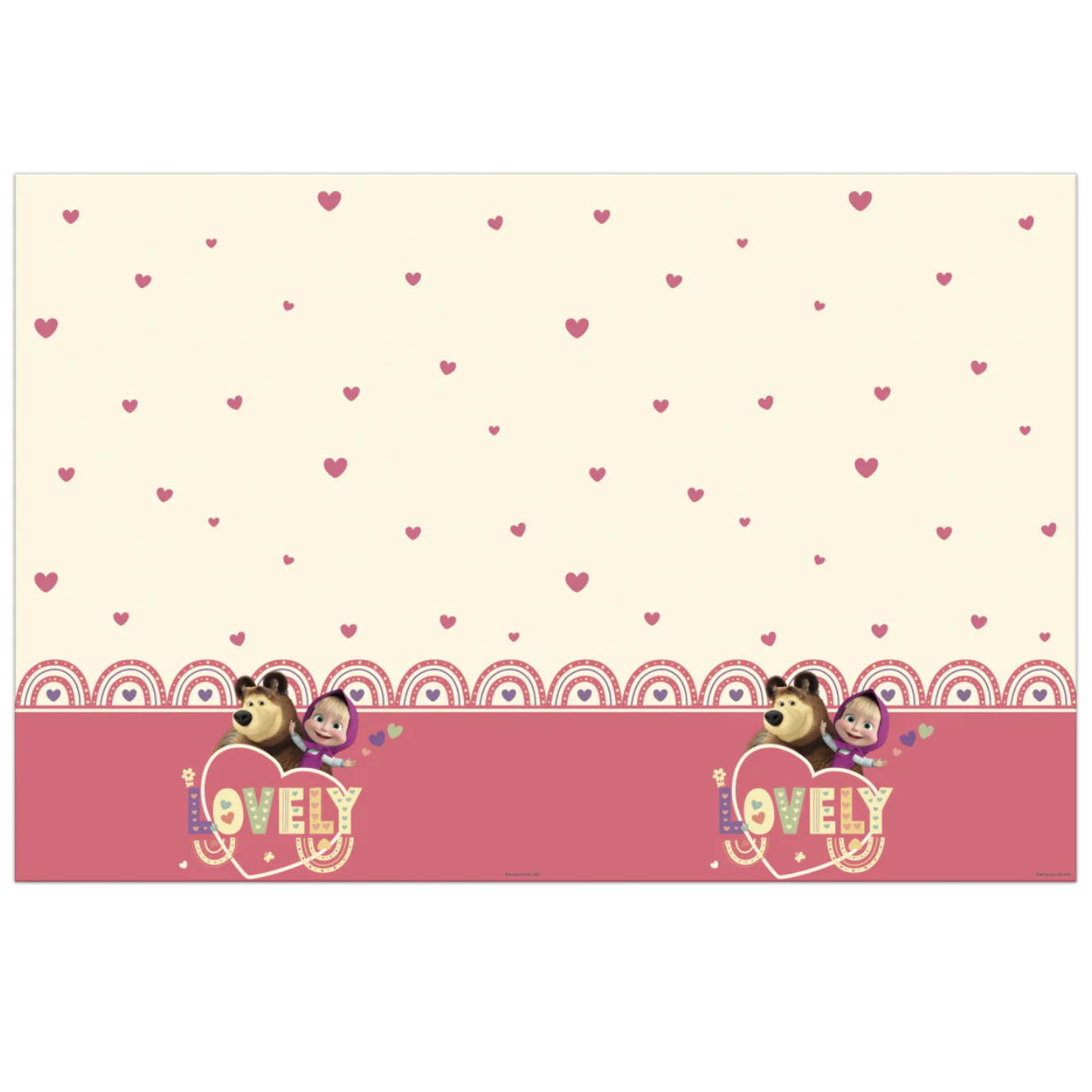 Mantel Plastico Masha y el Oso 120 x 180cm 1ud