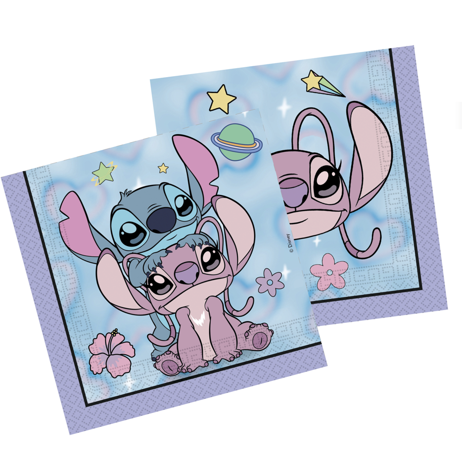 Servilletas Stitch y Angel 33x33cm 20uds