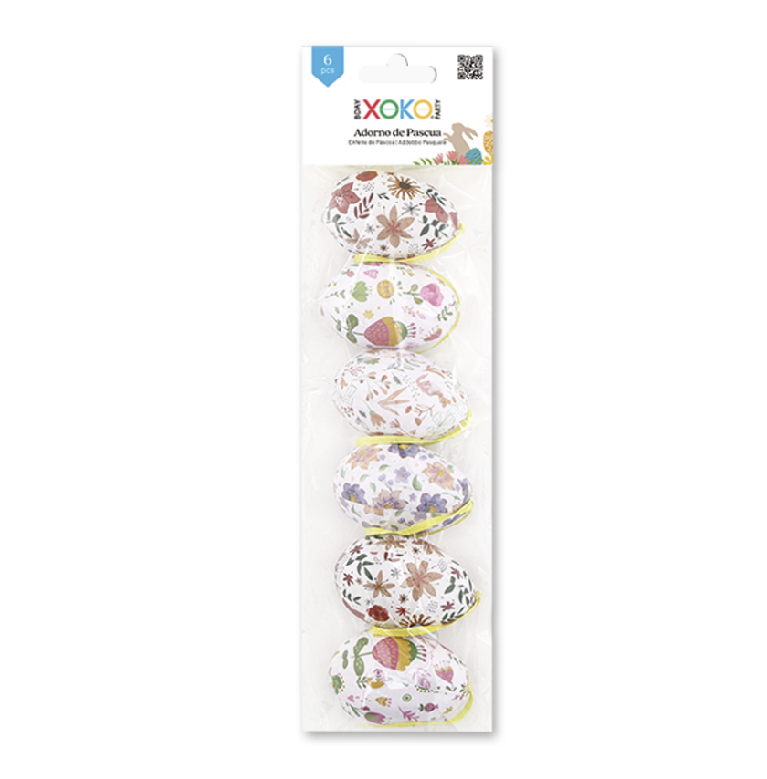 ADORNO HUEVO PASCUA FLOR 4*6CM
