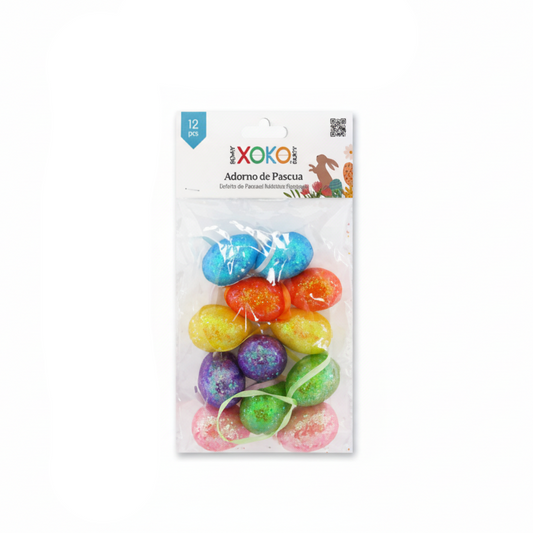 COLGANTE HUEVO PASCUA COLORES 3*4CM