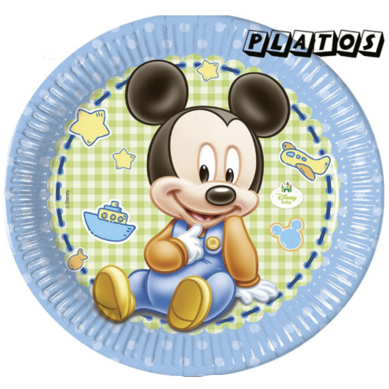Platos Baby Mickey Mouse 23cm 6uds