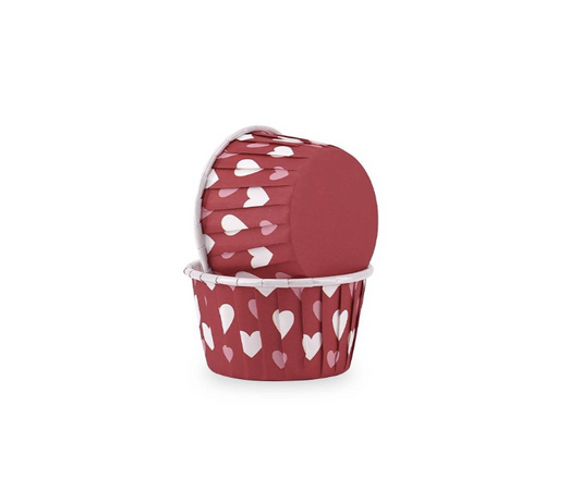 Capsulas Corazones con Pliegues 50 uds