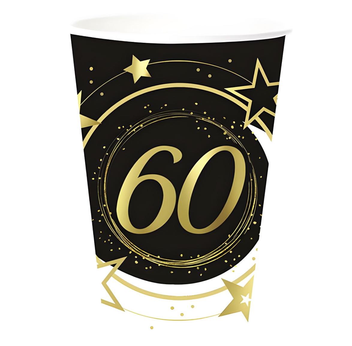 Vasos Cumpleaños Adultos 18/20/30/40/50/60 Años 240ml 6uds