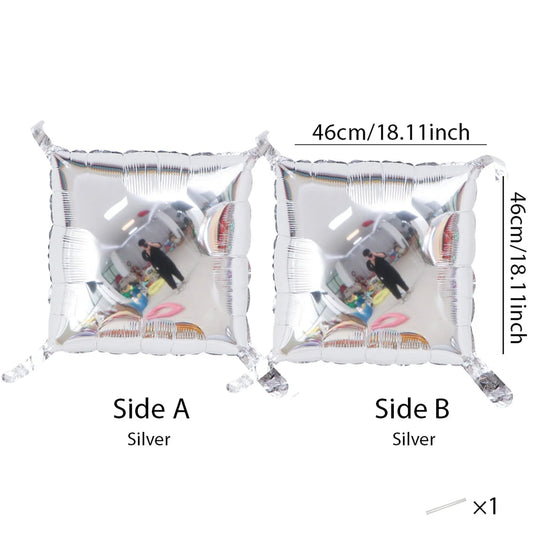 Globo Cuadrado de Foil Bicolor 1 ud – Decoración para Fiestas y Eventos